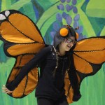 Sailey Rhodes spreads her wings as a Monarch butterfly.-McKibben Jackinsky, Homer News