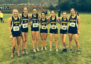 In spite of a saturated course at the Frank Dieckgraeff Invitational meet in Seward, the Mariner girls varsity XC team claimed second place. Running varsity were Ziza Shemet Pitcher, Audrey Rosencrans, Megan Pitzman, Molly Mitchell, Alex Mosely, Lauren Evarts, Aurora Waclawski.  -Photo provided