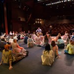 Homer High School choir director Kyle Schneider and choreographer Jill Berryman coach students in preparation for Pirates of Penzance.-Photo by Axel Gillam