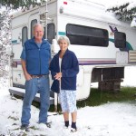 Since storms eroded the bluff near their Anchor Point home, Gary and Grace Stevenson have been spending nights when it rains in their camper. The couple plans to move their two-story home away from the bluff in the spring.