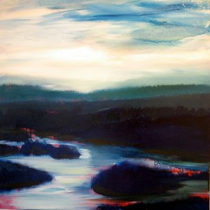 “Cold River Blues” is one of three paintings by Homer artist Asia Freemen selected for the All Alaska Juried Art Exhibition XXXIV.