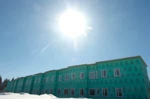 Registration for the Kenai Peninsula College apartments, which are currently under construction, opened Monday. -Photo by Rashah McChesney, Morris News Service - Alaska