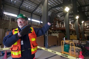 Bob Day, power production manager at Homer Electric Association’s Nikiski power plant, gives a tour of the facility May 1.-Photo by Rashah McChesney, Morris News Service - Alaska