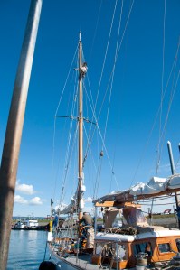 Having sailed the Northwest Passage, the North Wind takes a time-out in Homer before heading for Prince William Sound. -Photo by Heather Ericson