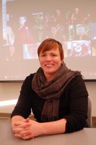 Rachel Romberg, victim services coordinator for South Peninsula Haven House, poses after running a Mindfulness Meeting last Friday.-Photo by Michael Armstrong, Homer News