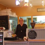 Lynsey Stow waits to greet customers at Fat Olives Coffee and Espresso.-Photo by Michael Armstrong, Homer News