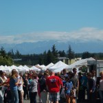 With Hazel Avenue closed off, people enjoyed art, crafts, food and music. -Photo by Michael Armstrong, Homer News