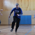 Sean Campbell of Team Jobu makes a dash for third base.-Photo by McKibben Jackinsky, Homer News