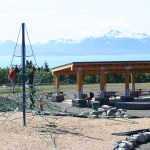 Karen Hornaday Park, complete with some recently added features, is the recipient of maintenance and cleanup performed by Church of the Rock Homer volunteers.-Photo by Toni Ross