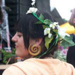 Kayla Premack of Denver, Colo., enjoys music by Head For the Hills.-Photo by McKibben Jackinsky, Homer News