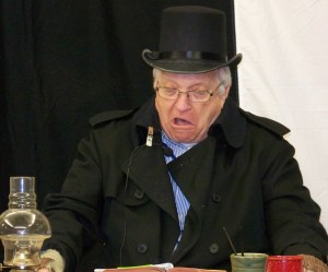 Bob Letson stars as Scrooge in South Peninsula Hospital Long Term Care Unit’s production of “A Long Term Christmas Carol.”-Photo by McKibben Jackinsky, Homer News