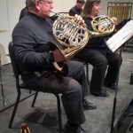 Dan Johnson and Jeanne Duhan play the French horn.-Photo by Sue Biggs