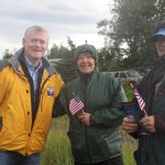 Mead Treadwell, Republican candidate for U.S. Senate, greets spectators at the Kenai Peninsula Fair parade in Ninilchik on Saturday morning.-Photo by McKibben Jackinsky; Homer News