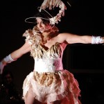 Christine Kulcheski models her own work, “Inner Space Castaway.” -Photo by Michael Armstrong, Homer News