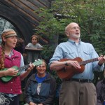 Amanda Nagel and Madrid Mack of Colorado look at a touch tank at the Peterson Bay Field Station.-Photo by Michael Armstrong, Homer News