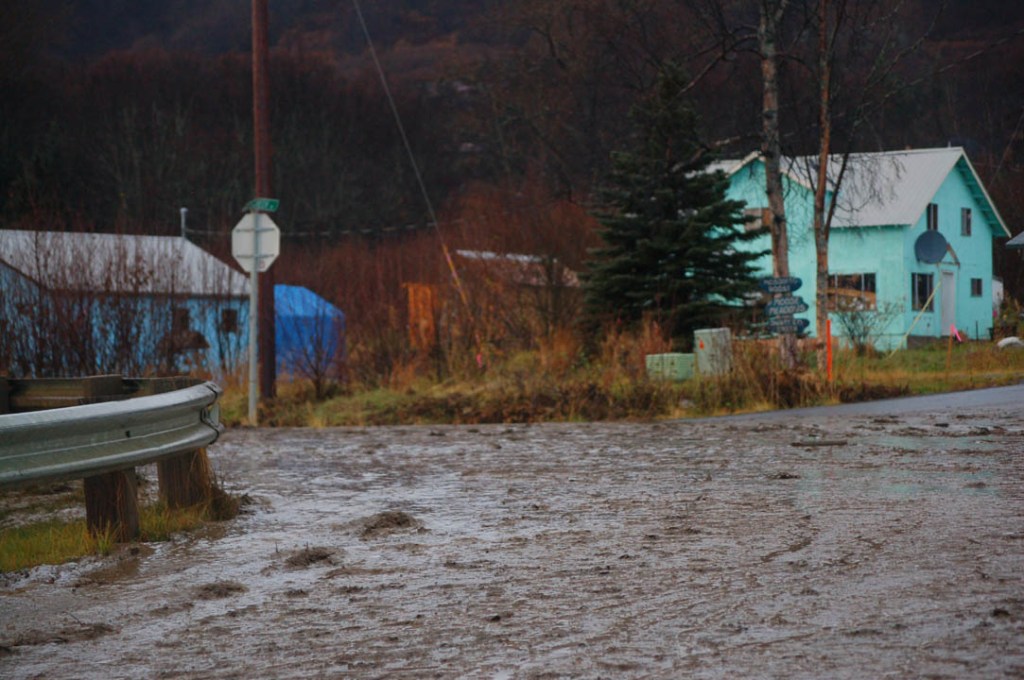 Heavy rains cause Homer mudslides