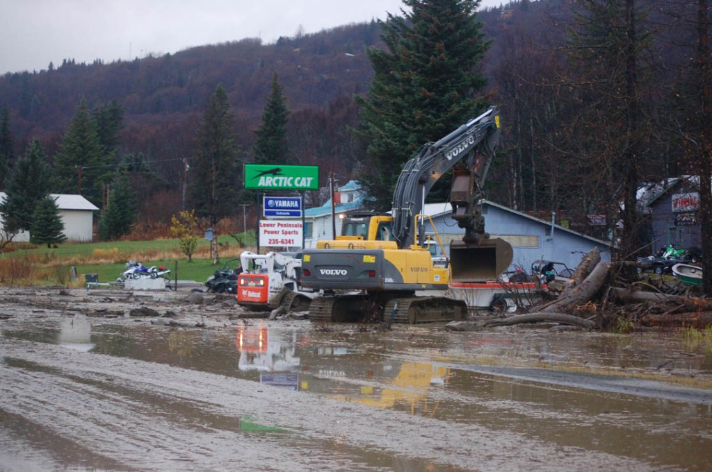 Heavy rains cause Homer mudslides