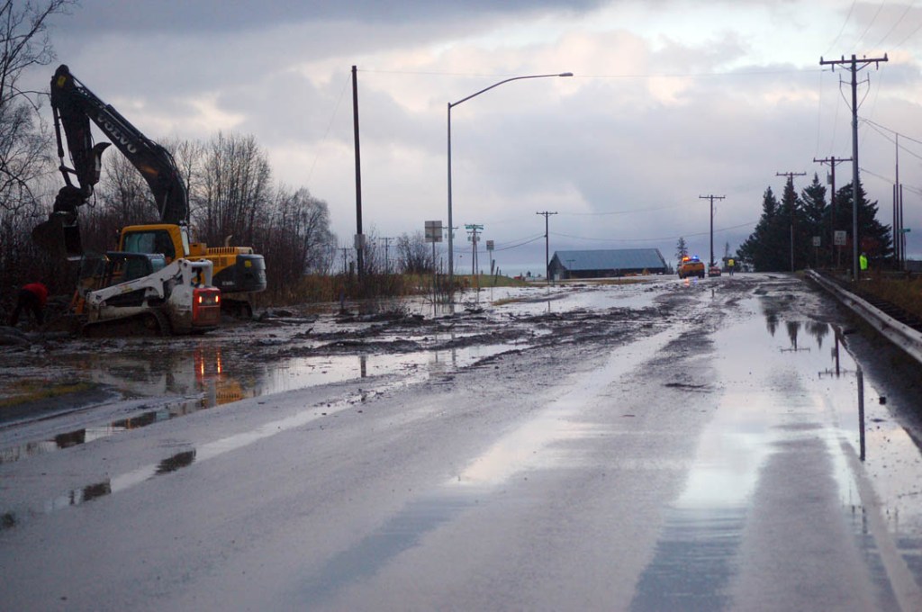 Heavy rains cause Homer mudslides