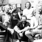 This photo taken about June 1979 with the hiring of Joe Wills as managing editor shows former Homer News editors, publishers and managing editors. From left to right are Tom Gibboney, Gary Williams, Tom Kizzia, Wills, Steve Cline and Chip Brown.-Photo provided, Tom Kizzia