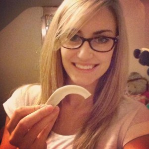 Marissa Paul shows her rib after she cleaned it using Lee Post’s instructions.-Photo provided