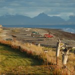 Rick and Connie Vann built public pedestrian access to Bishop’s Beach from their property, seen here at the end of Main Street. The parking lot at the Beluga Place beach access was recently paved.-Photo by Michael Armstrong, Homer News