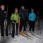 From left, Mike and Kathy Pate, Fred Dickerson and Marcia Boone arrive at Sunset Trail.-Photo by McKibben Jackinsky, Homer News