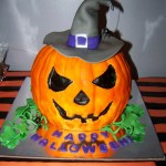 This Jack O'Lantern cake by Darcy's Decadent Designs was one of several scary items included in a dessert auction supporting Chapman School's eighth-grade activity fund.-Photo by McKibben Jackinsky, Homer News
