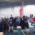 Being scary is hard work. Even the USCGC Hickory crew and their families needed a time out between last Friday's between the scary and very scary versions of Haunted Hickory. -Photo by McKibben Jackinsky, Homer News