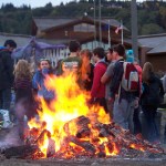 The outpouring of Mariner pride burned bright with a bonfire following the parade, and continued through the Mariners’ game against the Lathrop Malemutes on Saturday, in spite of the 49-0 loss.-Photo by McKibben Jackinsky, Homer News