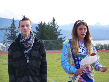 Prince Daniel Anderson and Princess Maryhanna Bowe, freshmen -Photo by McKibben Jackinsky, Homer News