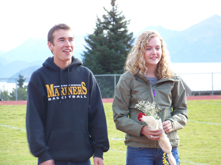 Prince Filip Reutov and Princess Tisha Lovett, juniors-Photo by McKibben Jackinsky, Homer News