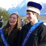 Ivy Bloom, left, and Carson Duggar wear their crowns as Senior Homecoming Queen and King.-Photos by McKibben Jackinsky, Homer News