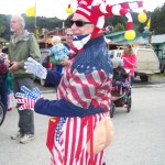 Gary Sawdy shows his patriotic side in Seldovia-Photo by McKibben Jackinsky, Homer News