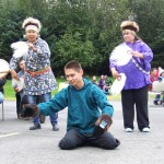 Yurapik, a Yup’ik dance group from Anchorage, performs at the Pratt Museum.-Photo by McKibben Jackinsky, Homer News