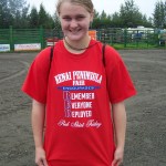 Lindsay Floyd of Kenai remembers her aunt, who is about to be deployed, and her two uncles, aunt and grandpa who are veterans.-Photo by McKibben Jackinsky, Homer News