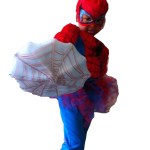 Jaelynn Thompson in a Spiderman costume made by her grandma, Dawn Cabana.-Photo provided