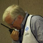 Bob Letson, the hospital’s CEO, gives directions as the incident commander.-Photos by McKibben Jackinsky, Homer News