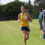 Mariner Audrey Rosencrans wins the girls junior varsity cross country Friday with a time of 24:15:00.-Photo provided
