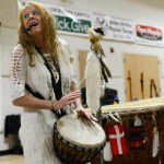 Suraj “White Eagle” Holzwarth performs a song from her latest CD,“Holy Ground” on Sunday, Dec. 20, 2015 at the Sterling Community Center in Sterling. Holzwarth and other performers are on a tour to promote the album, which was recorded to honor the foreign countries they visited over the last 20 years.