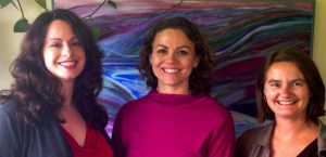 Director Heather  O’Connor, left, poses with Medical Director Dr. Hillary Seger, center, and Clinic Manager Catriona Lowe, right.-Photo provided