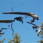 Michael McBride’s “Intersection,” this year, is made of driftwood.-Photo by Michael Armstrong, Homer News