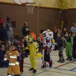 Paul Banks Elementary students parade around the school gym to show off their costumes to family members.-Photo by Wendy Todd