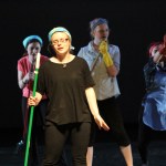 Serena Morey sings "Cleanin' Women" with backup from her fellow cleaning ladies in Working: A Musical.-Photo by Anna Frost, Homer News