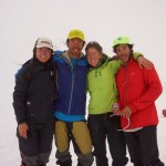Iris Neary, Parker Sorensen, Florence Nikles and Giovanfrancesco "Frenchie" Varoli pose for a group photo after descending from Denali. The group traversed the mountain for 20 days before becoming the first mountaineers of the 2016 season to reach the summit.-Photo provided