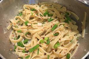 Magic Kingdom halibut piccata with fettucine was inspired by a recipe for swordfish by Sam Sifton in the New York Times. (Photo by Teri Robl)