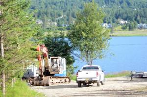 A lot on Lakeshore Drive west of Landings Street has been cleared in preparation for construction of a floatplane base and cabins. In this photo taken July 31, 2018, in Homer, Alaska, construction was still waiting on permits from the Homer Advisory Planning Commission and the U.S. Army Corps of Engineers. (Photo by Michael Armstrong/Homer News)