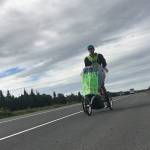 <span class="neFMT neFMT_PhotoCredit">Photo provided by Pete Kostelnick</span>                                Pete Kostelnick runs north on the Sterling Highway Tuesday morning on the first day of an attempt to run self-supported to Key West, Florida.