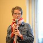 Homer City Council candidate Sarah Vance speaks at a Homer City Council candidates forum, Sept. 21, 2017, at Kachemak Bay Campus in Homer. (Photo by MIchael Armstrong, Homer News)