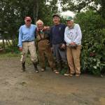 Homer-Kachemak Bay Rotarians pose for a photo after working at Ben Walters Park on Aug. 11, 2018, in Homer, Alaska. From left to right are Tom Early, David Brann, Bernie Griffard and Kathy Hill. (Photo provided)