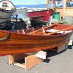 Several wooden boats rest on display Saturday, Sept. 1, 2018 at the Kachemak Bay Wooden Boat Festival on the Homer Spit in Homer, Alaska. (Photo by Megan Pacer/Homer News)